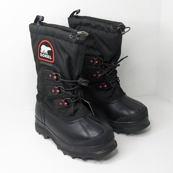 Sorel‎ Glacier III Mens Black Waterproof Winter Snow Boots Size 7 New in Box Sorel Glacier XT Waterproof Snow Boots, Black, Big Kids 5 M main image 4